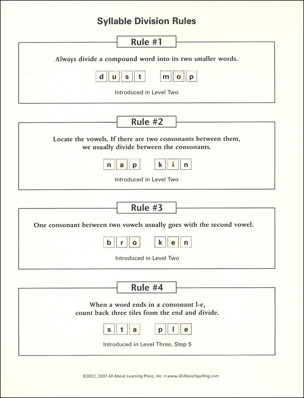 All About Spelling Level 3 Student Material Packet | All About Learning ...