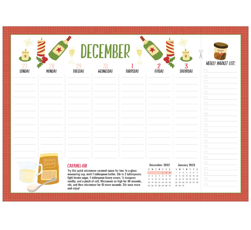 Kitchen Companion 2023 PageAWeek Calendar Workman Publishing