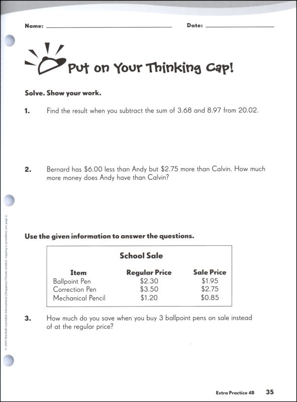 Math in Focus Grade 4 Extra Practice B | Marshall Cavendish | 9780669015720