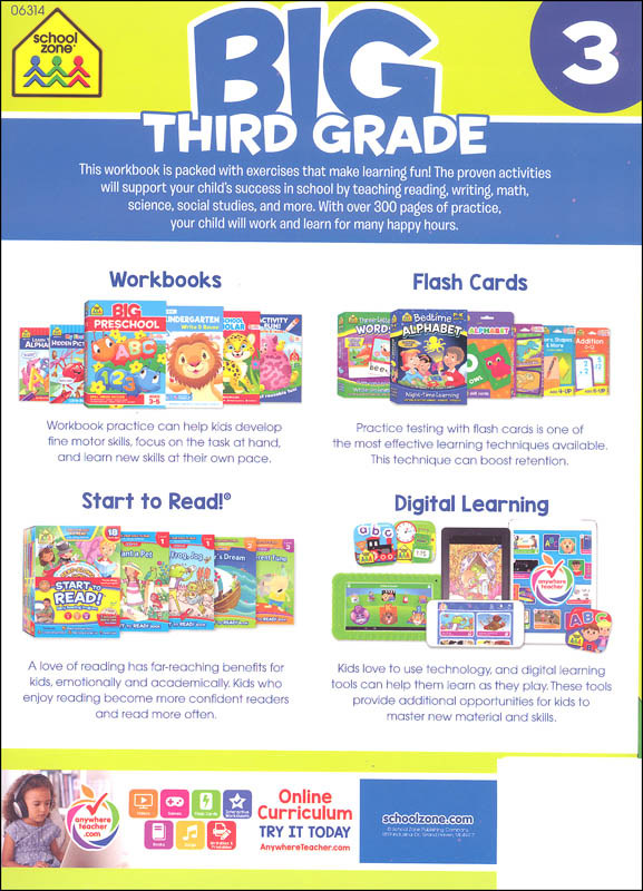 Big Third Grade Workbook | School Zone | 9781601599265