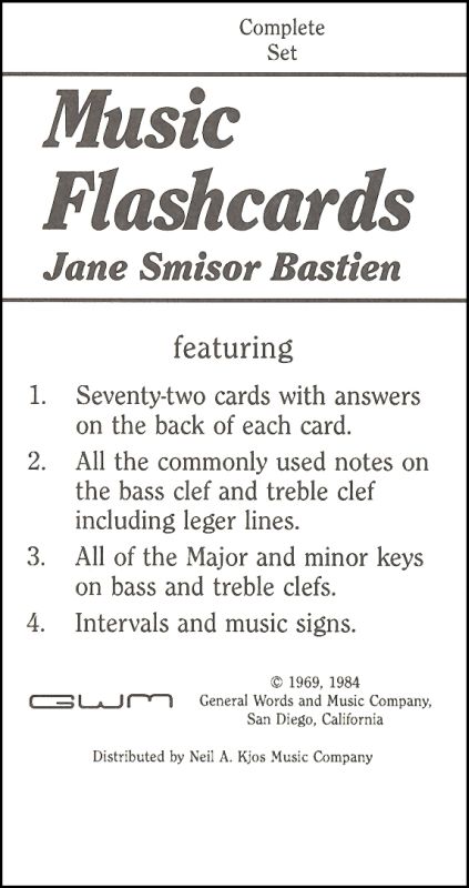 Bastien Music Flash Cards