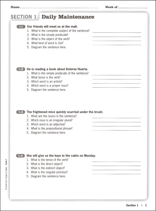 voyages in english grade 7 practice book answer key