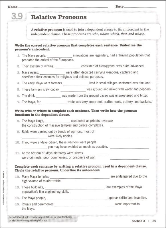 voyages in english grade 8 workbook answers