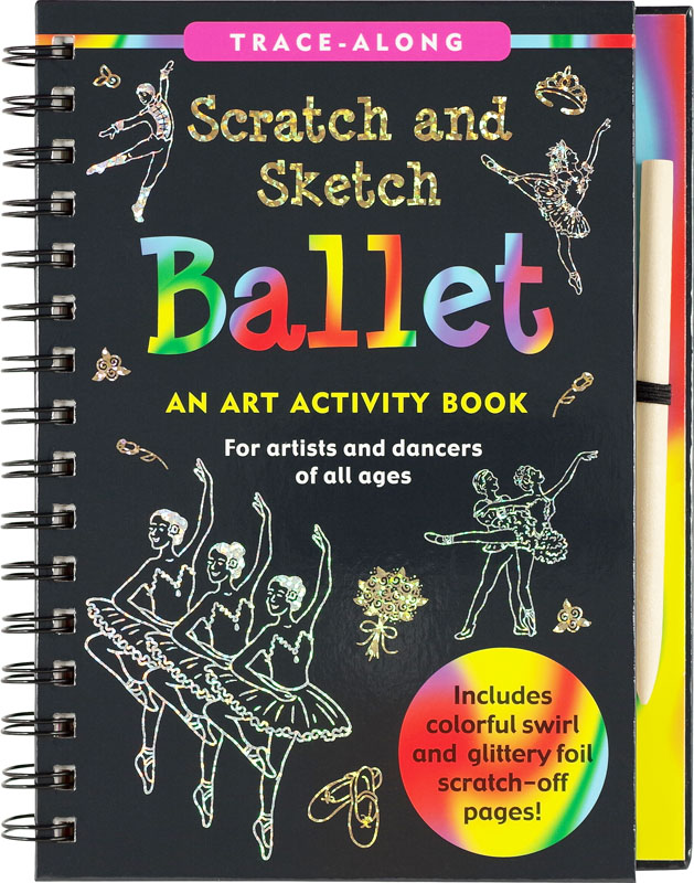 Ballet Trace-Along Scratch and Sketch Activity Book | Peter Pauper