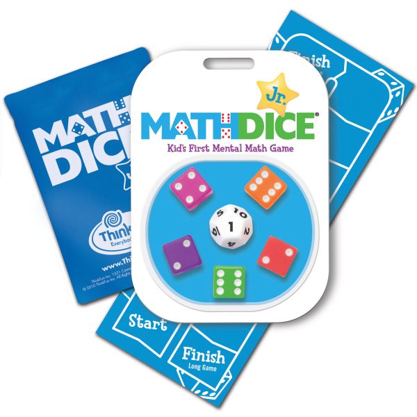 Kids ThinkFun Math Dice Jr Mental Game With Bag Multi Player Training for sale online