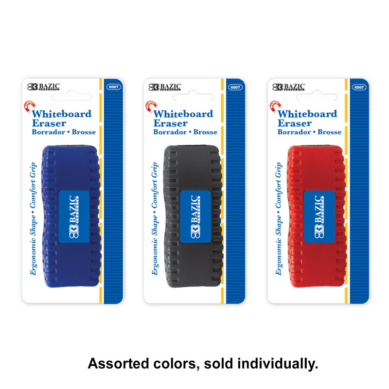 Ergonomic Magnetic Whiteboard Eraser (assorted colors)