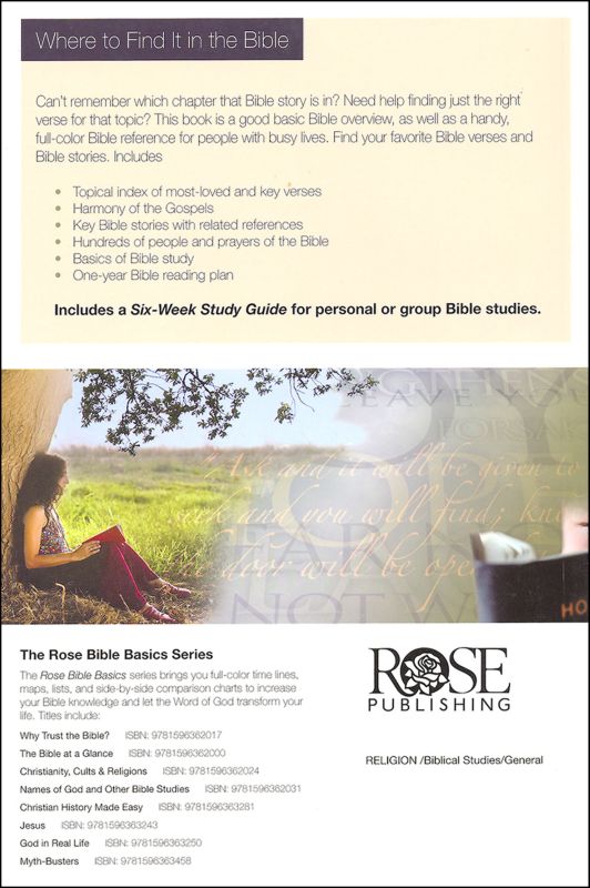 Rose Bible Basics Where to Find It in the Bible Rose Publishing