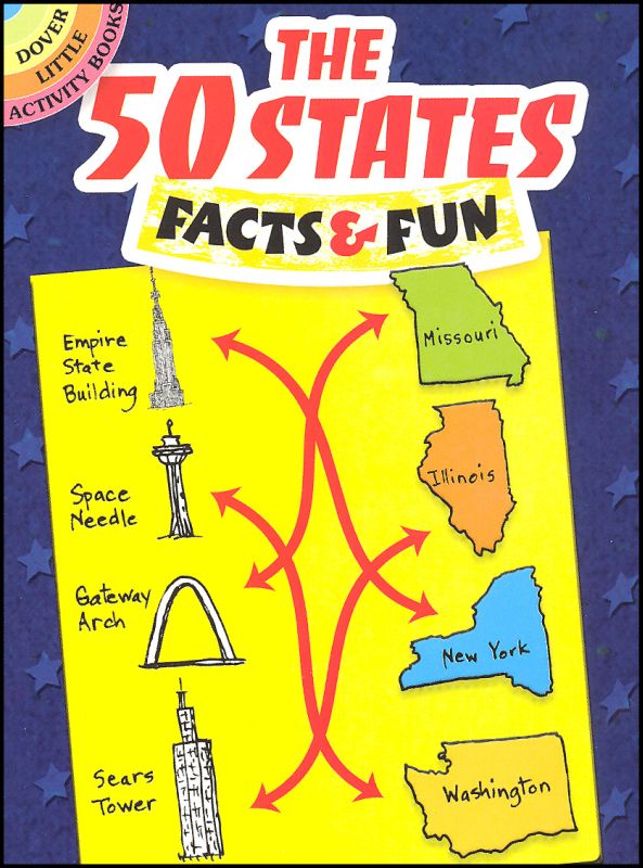 50 States Facts & Fun Little Activity Book