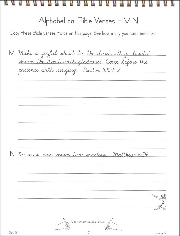 New American Cursive Penmanship Program Workbook 3 (Scripture &amp; Lessons ...