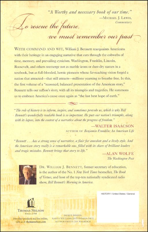 America The Last Best Hope Volume I Thomas Nelson 9781595551115