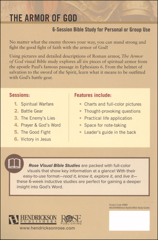Armor of God Bible Study (Rose Visual Bible Studies) Rose Publishing