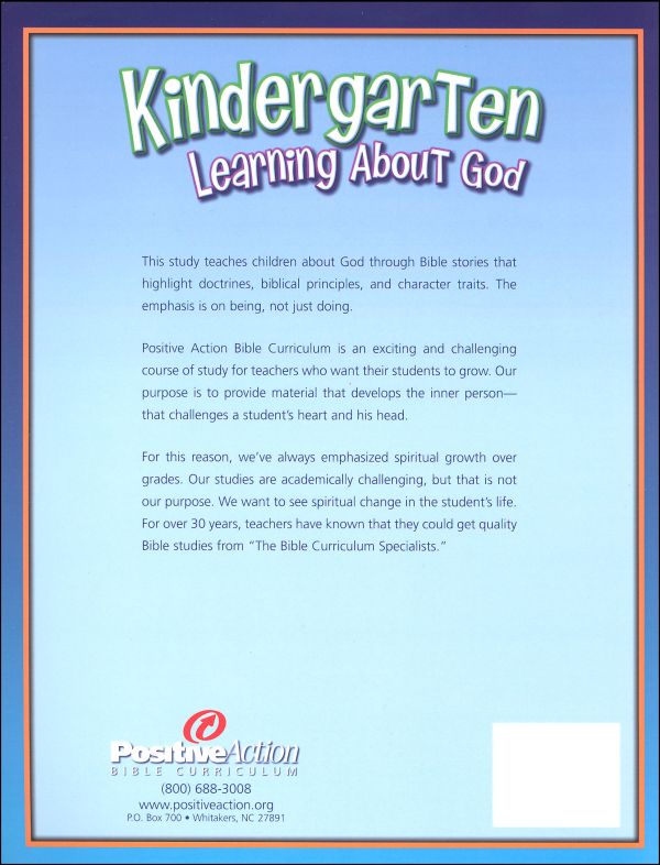 Kindergarten Learning About God Student's Manual (Fourth Edition ...