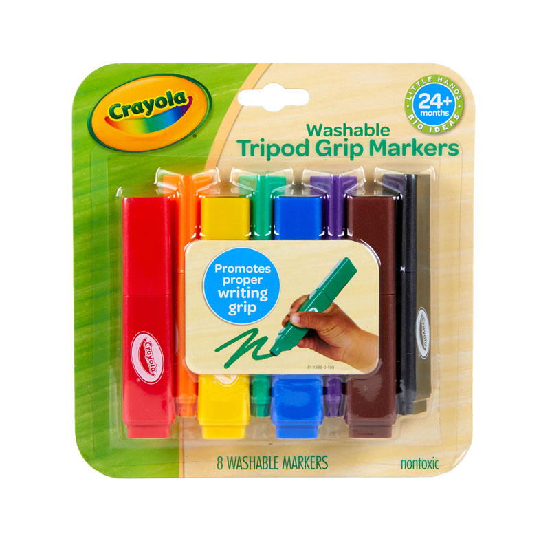My First Crayola Washable Tripod Grip Markers - 8 count | Crayola
