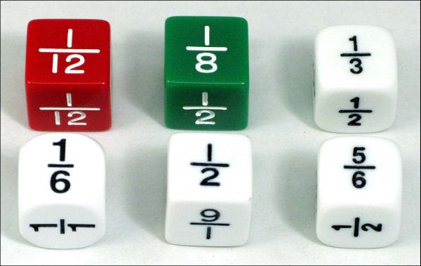 Fraction Dice (Molded 5/8 )
