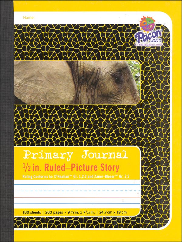 Composition Book - D'Nealian (1-3), Zaner-Bloser (2-3) 1/2" Ruled, Picture Story