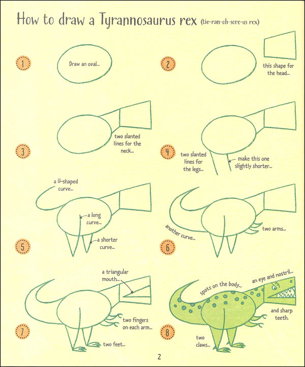 easy dinosaur drawing step by step