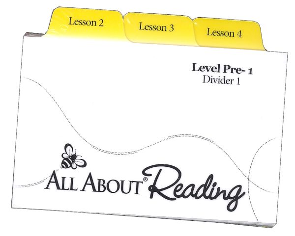 All About Reading Level Pre-Reading Divider Cards for Activity Box