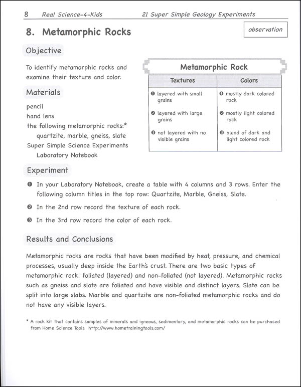 21 Super Simple Geology Experiments Gravitas Publications 9781941181263