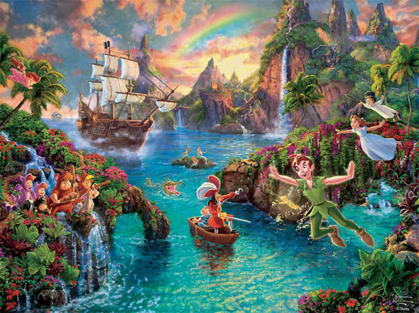 Peter Pan's Neverland Puzzle (Thomas Kinkade Disney Collection) 750 ...