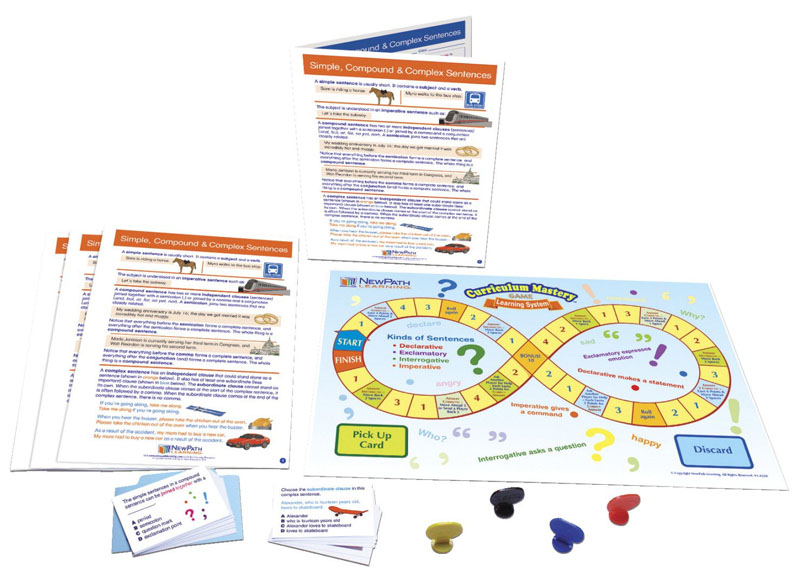 Simple, Compound and Complex Sentences Learning Center Game - Grades 6-9