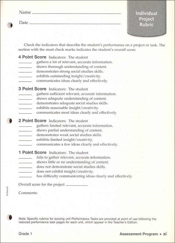 Harcourt Horizons Grade 1 About My World Homeschool Package With Parent