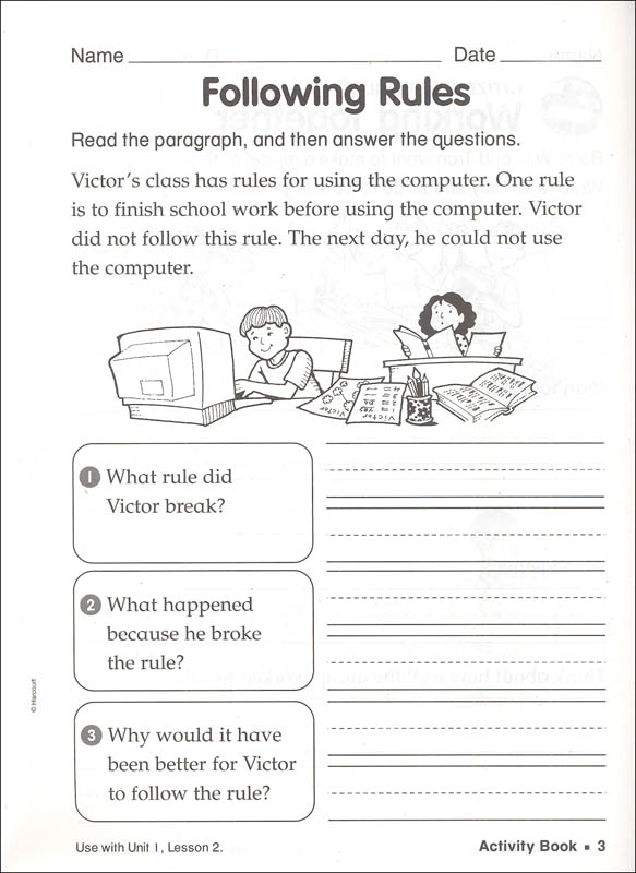 Harcourt Horizons Grade 1 About My World Homeschool Package With Parent