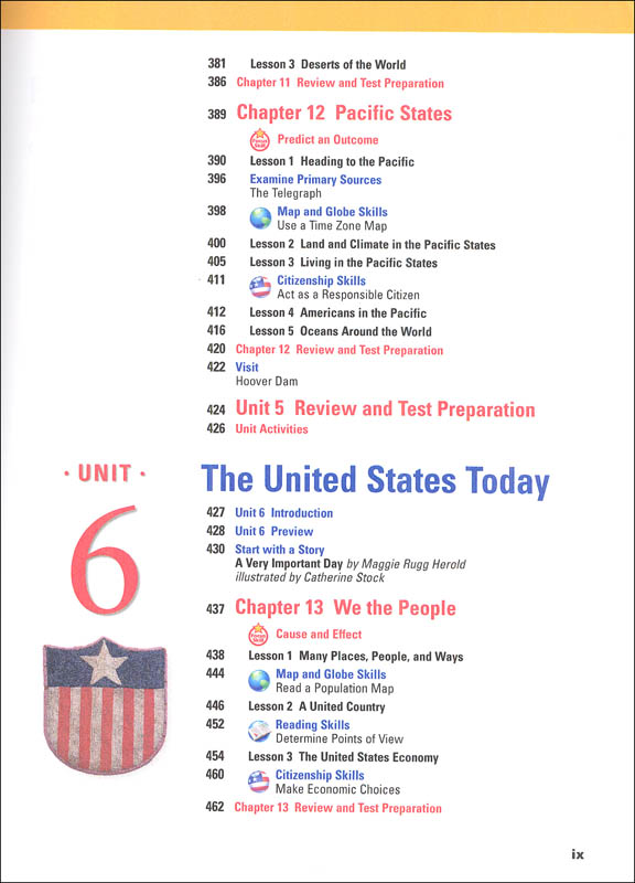 Harcourt Horizons Grade 4 States & Regions Homeschool Package With