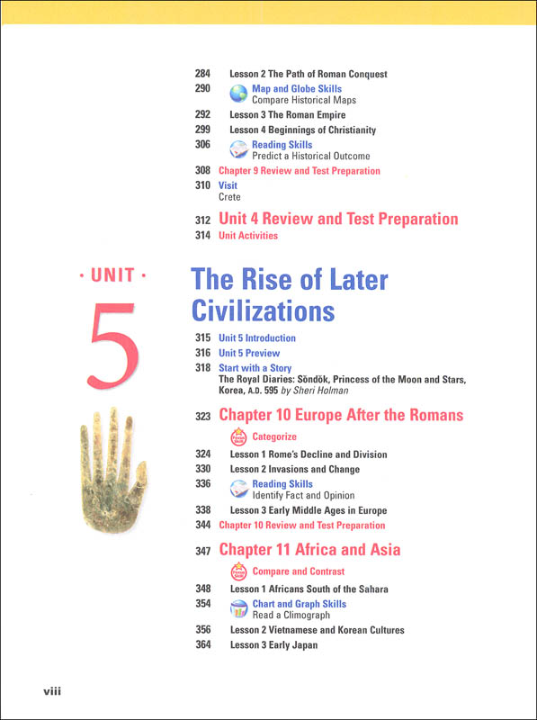 Harcourt Horizons Grade 6 World History Homeschool Package With Parent