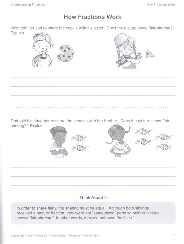 critical thinking questions on fractions