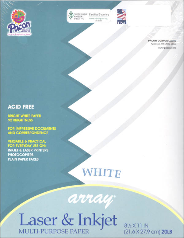Laser & Inkjet Paper 8 1/2" x 11" 500 Sheets (White) Pacon Corporation