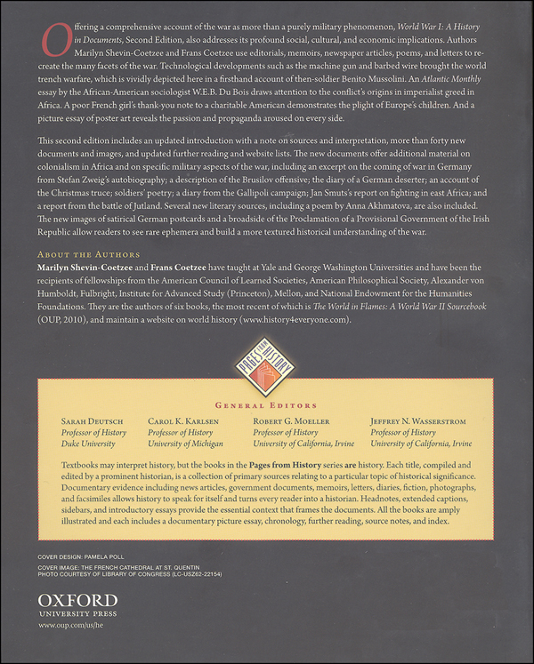 World War I (Pages From History) Oxford University Press 9780199731527