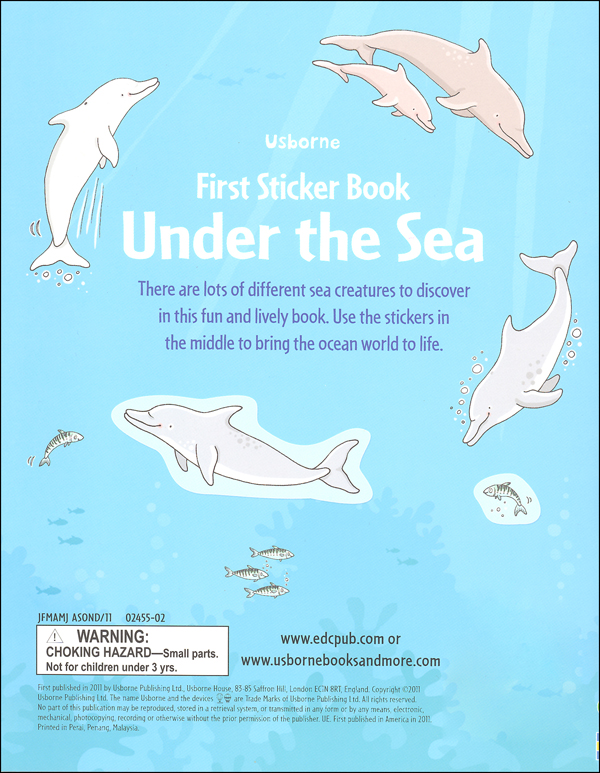 First Sticker Book Under the Sea EDC / Usborne 9780794536893