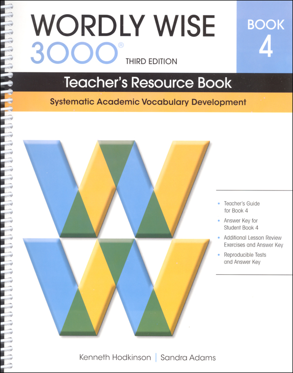 Wordly Wise 3000 3rd Edition Teacher's Resource Book 4