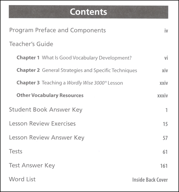 Wordly Wise 3000 3rd Edition Teacher's Resource Book 7 | Educators ...