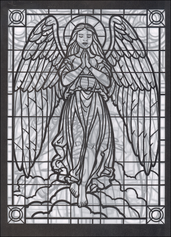 Amazing Angels Stained Glass Coloring Book | Dover ...