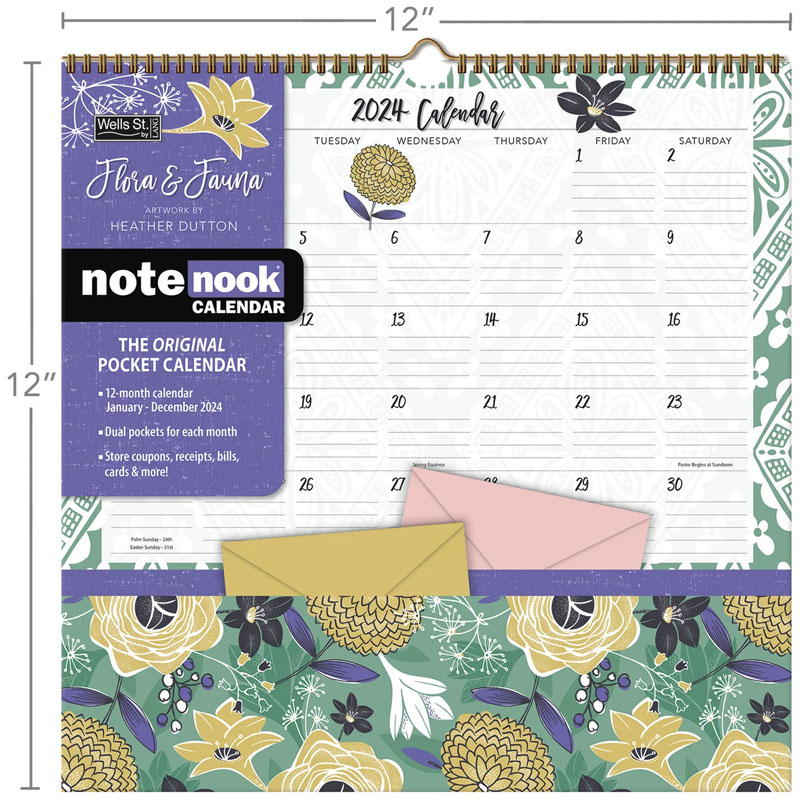 Flora & Fauna Note Nook 2024 Calendar | LANG