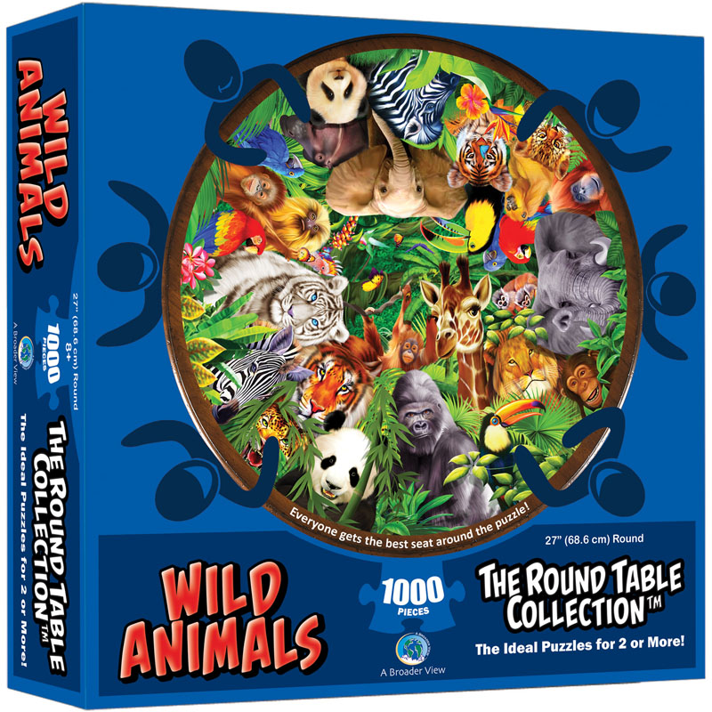 Wild Animals 1000 Piece Puzzle (Round Table Collection) | A Broader View |