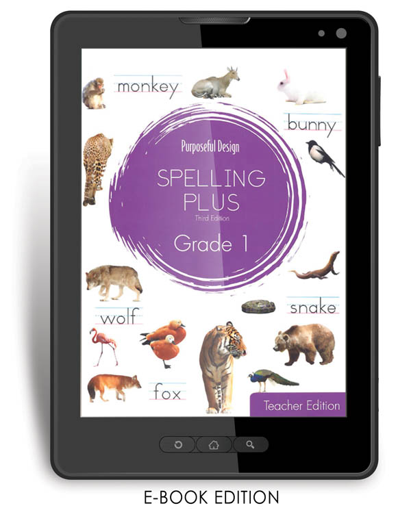 Purposeful Design Spelling Plus - Grade 1 Teacher Edition E-Book 1-year subscription