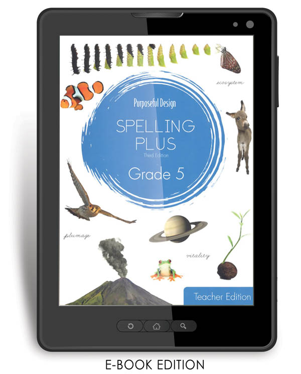 Purposeful Design Spelling Plus - Grade 5 Teacher Edition E-Book 1-year subscription