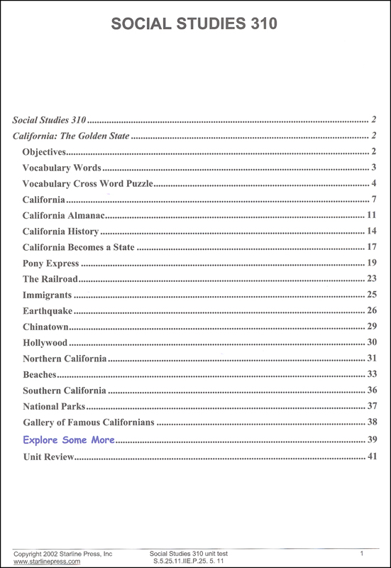 Social Studies 3rd Grade Set Starline Press