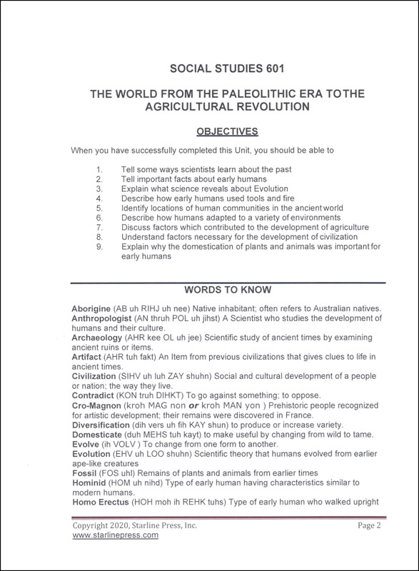 Social Studies 6th Grade Set Starline Press