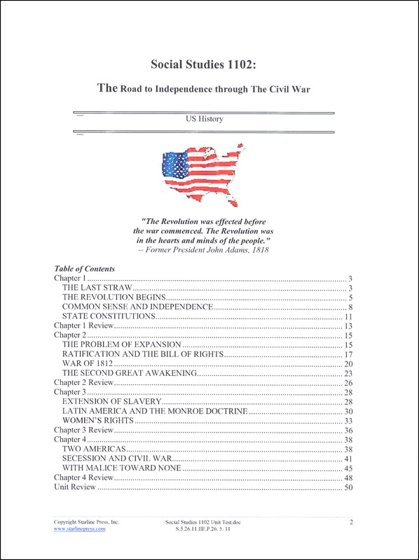 US History 11th Grade Set | Starline Press