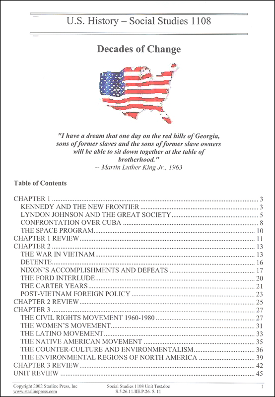 US History 11th Grade Set | Starline Press