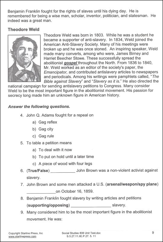 US History 8th Grade Set | Starline Press