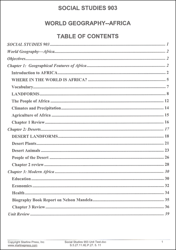World Geography 9th Grade Set Starline Press