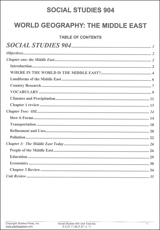 World Geography 9th Grade Set Starline Press