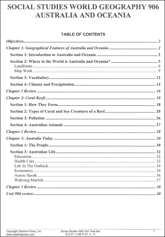 World Geography 9th Grade Set Starline Press