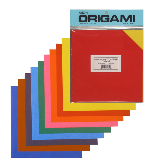 Origami Paper - 7" x 7" squares Double sided - package of 36