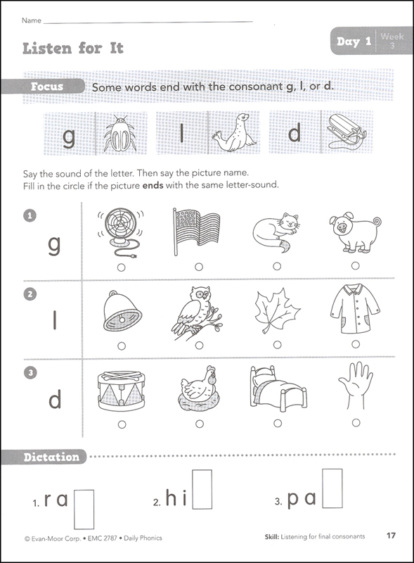 daily phonics grade 1 evan moor 9781609634414