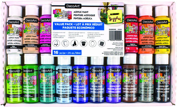 Crafters Acrylic Paint - Value Pack (16 count)